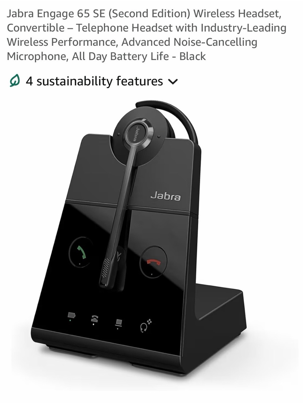 Jabra Engage 65 SE Wireless Headset - Black